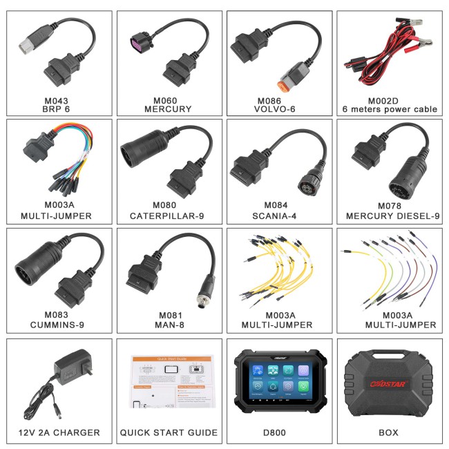 OBDSTAR D800 A+B+C+D Full Configuration Marine Scanner for Jet Ski/Outboard/Inboard/Generator