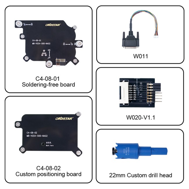 OBDSTAR C4-08 (MB-VGS4-500-NAG2) Adapter Kit Works with KeyMaster G3, DC706, etc.