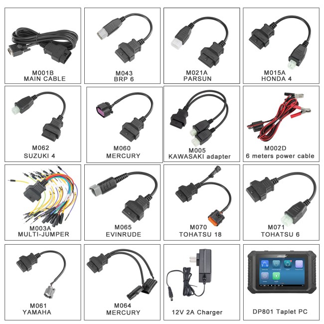 OBDSTAR MarineMaster A: Jet ski + B:Outboard Read/Clear Code, Data Flow, Freeze Frames, Action Test